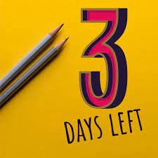 Three days to go until the finals